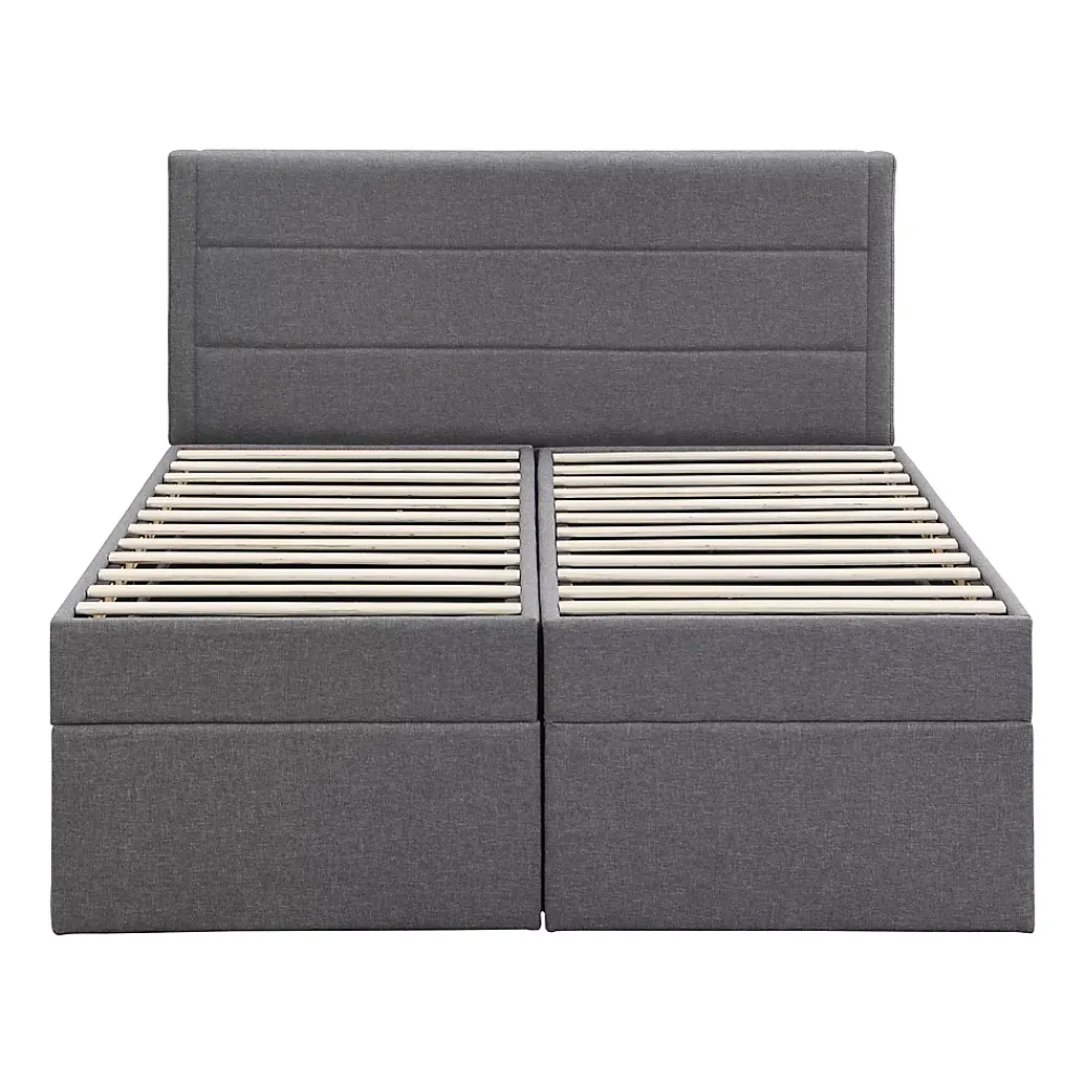 Fortuna lai Lit Haut 140x200cm, Métal, Bureau avec Rangement, Noir*Enfant Lit Enfant
