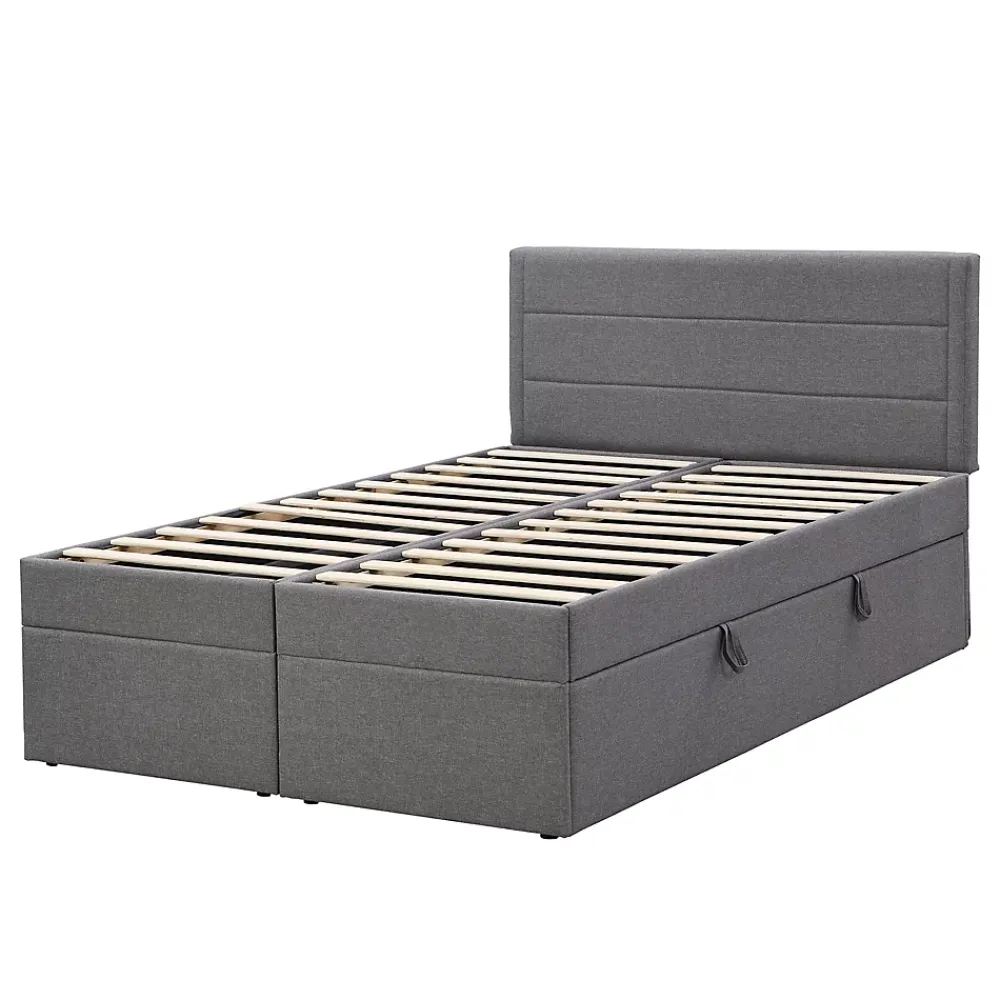 Fortuna lai Lit Haut 140x200cm, Métal, Bureau avec Rangement, Noir*Enfant Lit Enfant