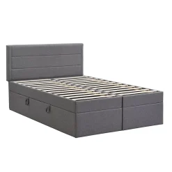 Fortuna lai Lit Haut 140x200cm, Métal, Bureau avec Rangement, Noir*Enfant Lit Enfant