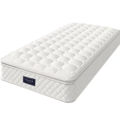 Lit hydraulique 90x200cm, Single, espace de rangement en tête de lit avec port usb et type c, lin, beige, avec matelas><noscript><img width=