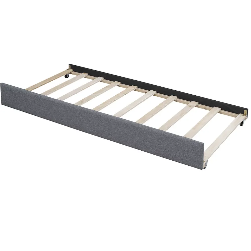 Fortuna lai Lit individuel, 90x200cm, avec roulettes, Gris*Enfant Lit Enfant