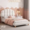 Lit individuel 90x200cm, en laine polaire, Beige>Generique Outlet