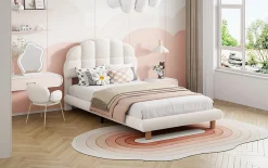 Lit individuel 90x200cm, en laine polaire, Beige>Generique Outlet