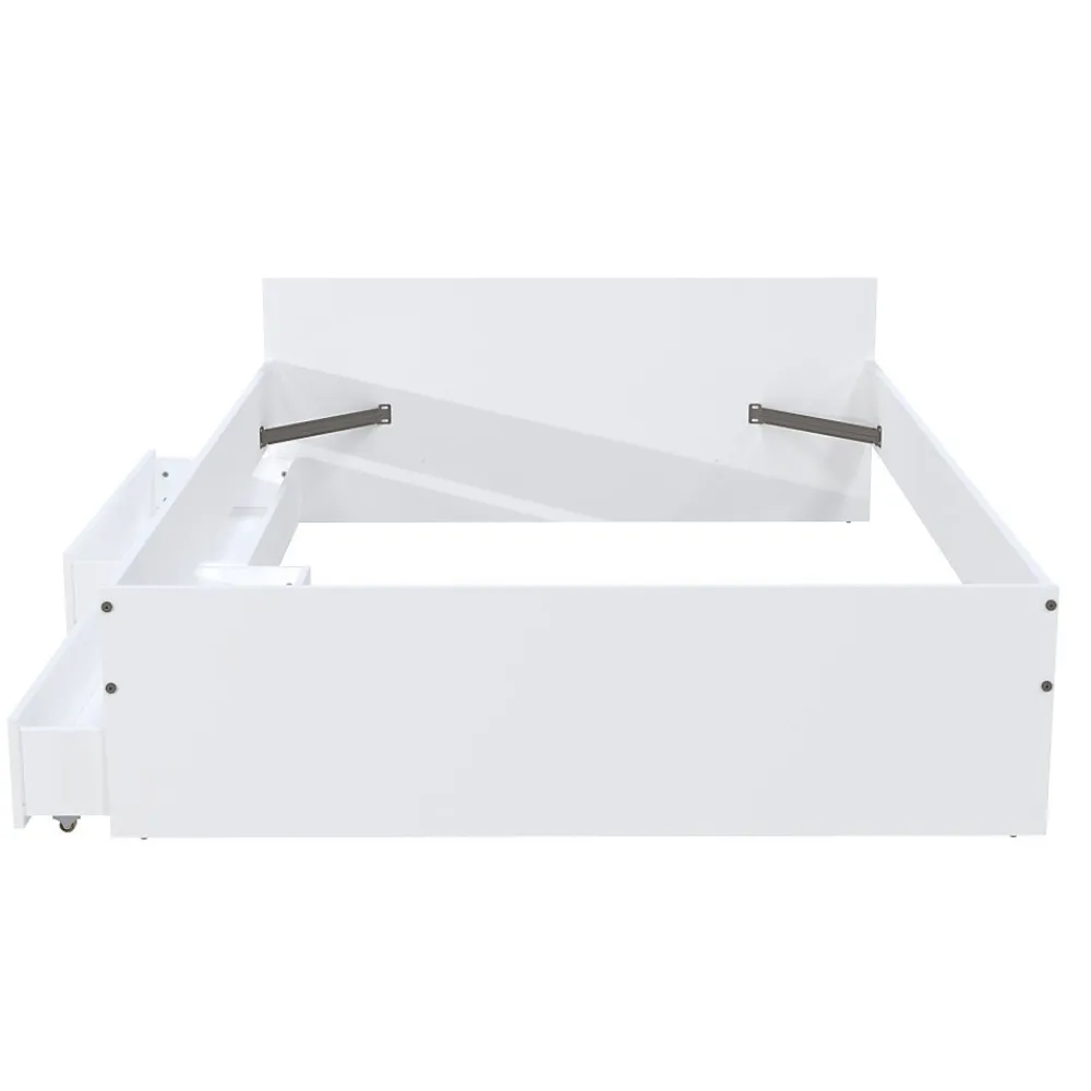 Lit KAPPA 140x190 cm + 2 tiroirs / Blanc>Weber Industries Hot