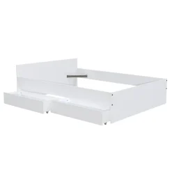 Lit KAPPA 140x190 cm + 2 tiroirs / Blanc><noscript><img width=