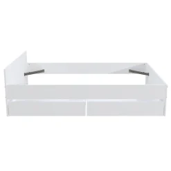 Lit KAPPA 140x190 cm + 2 tiroirs / Blanc><noscript><img width=