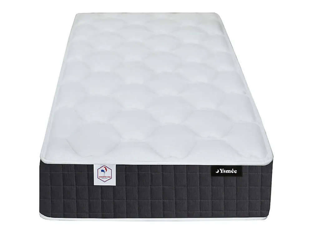 Lit électrique de relaxation tout plots + matelas ressorts ensachés et mémoire forme - 2 x 70 x 190 cm - Chêne - PHANES de YSMÉE>Vente-unique New