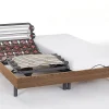 Lit électrique de relaxation lattes et plots + matelas accueil latex - 2 x 90 x 200 cm - Chêne - PANDORA II de YSMÉE>Vente-unique Sale