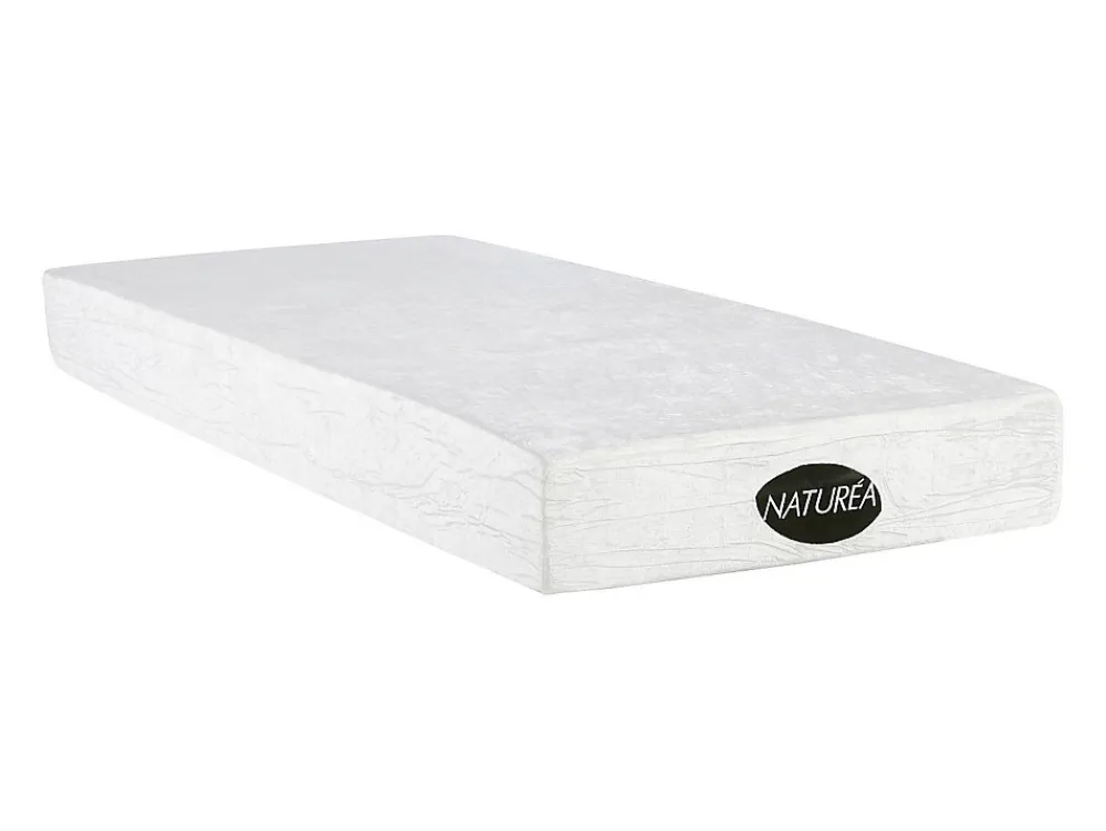 Lit électrique de relaxation lattes et plots + matelas mémoire de forme et bambou - 2 x 90 x 200 cm - Chêne - DAMYSOS de NATUREA>Vente-unique