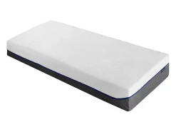Vente-unique Lit électrique de relaxation tout plots + matelas mémoire de forme - 2 x 80 x 200 cm - Blanc - HESIODE III de YSMÉE* Lit Double