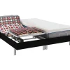 Vente-unique Lit électrique de relaxation tout plots + matelas mémoire de forme - 2 x 80 x 200 cm - Noir - HESIODE III de YSMÉE* Lit Double