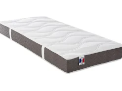 Lit électrique de relaxation déco tout plots + matelas 100% latex 3 zones - 2 x 70 x 190 cm - Tissu - Beige - JOFAR de YSMÉE><noscript><img width=