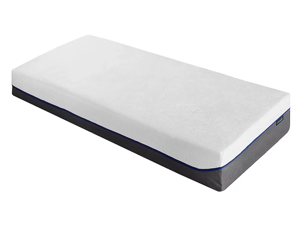 Vente-unique Lit électrique de relaxation tout plots + matelas mémoire de forme - 2 x 80 x 200 cm - Chêne - HESIODE III de YSMÉE* Lit Double