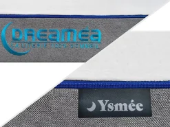 Vente-unique Lit électrique de relaxation tout plots + matelas mémoire de forme - 2 x 80 x 200 cm - Chêne - HESIODE III de YSMÉE* Lit Double