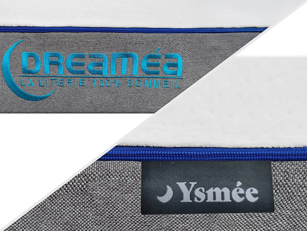 Vente-unique Lit électrique de relaxation tout plots + matelas mémoire de forme - 2 x 80 x 200 cm - Chêne - HESIODE III de YSMÉE* Lit Double