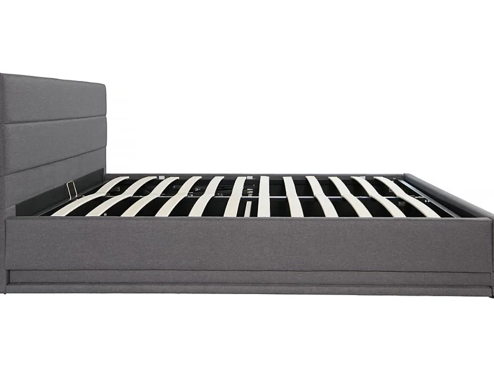 Habitat Et Jardin Lit LED avec coffre "Anastasia" 180 x 200 Gris foncé* Lit Coffre
