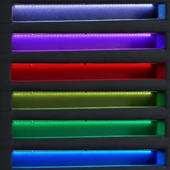 Lit LED simple MOLINA 90x190 cm, avec sommier, revêtement tissu noir><noscript><img width=