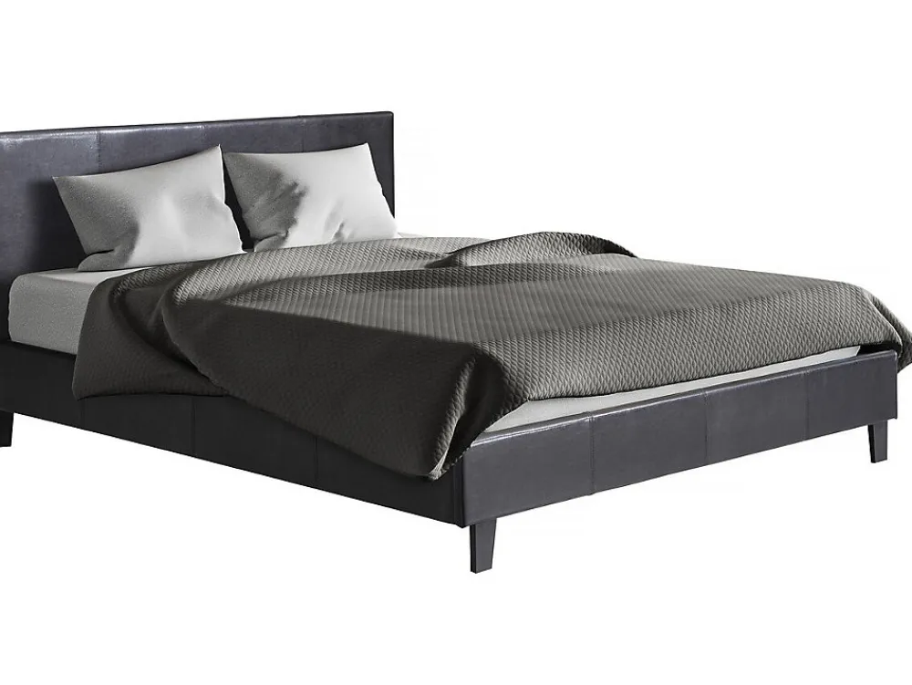 Habitat Et Jardin Lit "Lina" 160 x 200 cm Noir* Lit Double