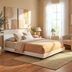 Lit LOFT 140x190 + 1 sommier + tête de lit / Blanc>Weber Industries New