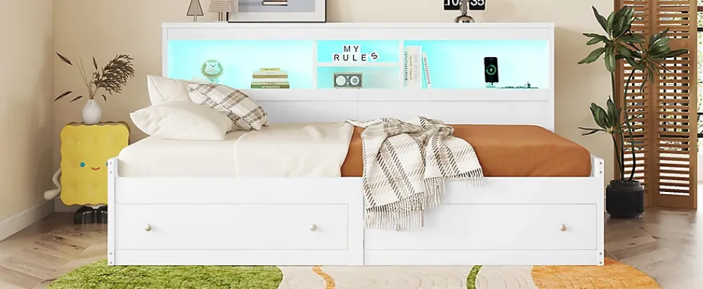 Fortuna lai Lit Maison 90x200cm, Enfant, Forme Cheminée, Bois de Pin, Blanc*Enfant Lit Enfant