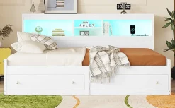 Fortuna lai Lit Maison 90x200cm, Enfant, Forme Cheminée, Bois de Pin, Blanc*Enfant Lit Enfant