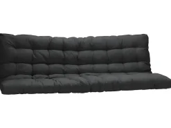Lit mezzanine 90 x 190 cm - Avec banquette convertible - Métal - Argent + Futon noir - MODULO V><noscript><img width=
