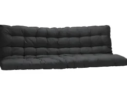 Vente-unique Lit mezzanine 90 x 190 cm - Avec banquette convertible - Métal - Blanc + Futon noir - MODULO V* Lit Mezzanine