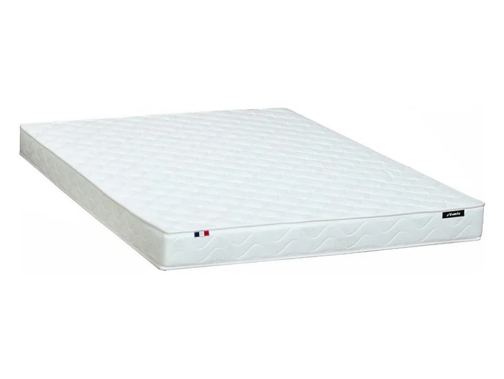 Lit mezzanine 140 x 200 cm - Métal et MDF - Noir et naturel + Matelas - JOGUI>Vente-unique New