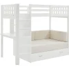 Lit mezzanine 90 X 190 cm avec sofa convertible - Pin et MDF - Blanc - ORPELIA>Vente-unique Hot