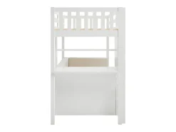 Lit mezzanine 90 X 190 cm avec sofa convertible - Pin et MDF - Blanc - ORPELIA><noscript><img width=