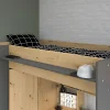 Vente-unique Lit mezzanine avec bureau et armoire - 90 x 200 cm - Coloris : Naturel et anthracite - AUCKLAND* Lit Mezzanine