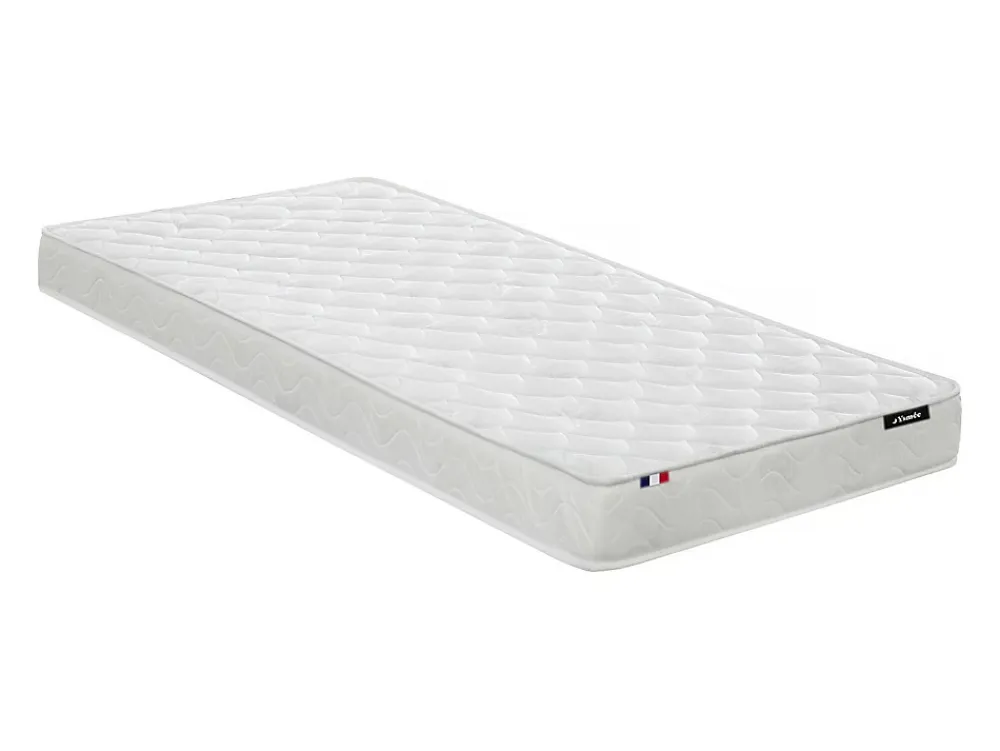 Vente-unique Lit mezzanine avec bureau et rangements intégrés - 90 x 200 cm - Chêne et blanc + matelas - NOAH II* Lit Mezzanine