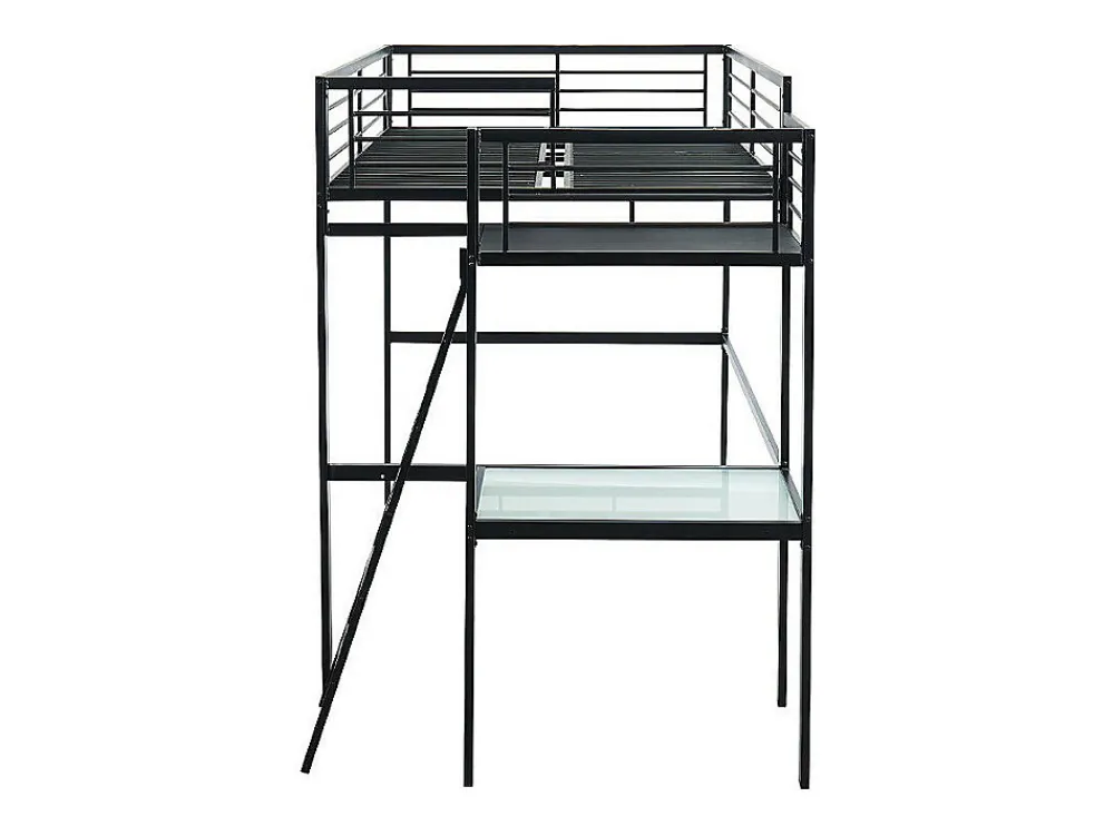 Lit mezzanine CASUAL II - 140 x 190 cm - plateforme bureau - Anthracite>Vente-unique Outlet