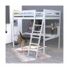 Weber Industries Lit mezzanine STUDIO 140x190 + 1 sommier + bureau + étagère / Blanc* Lit Mezzanine