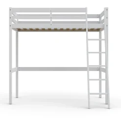 Weber Industries Lit mezzanine STUDIO 90x200 + 1 sommier / Blanc* Lit Mezzanine