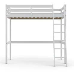 Weber Industries Lit mezzanine STUDIO 140x190 + 1 sommier / Blanc* Lit Mezzanine