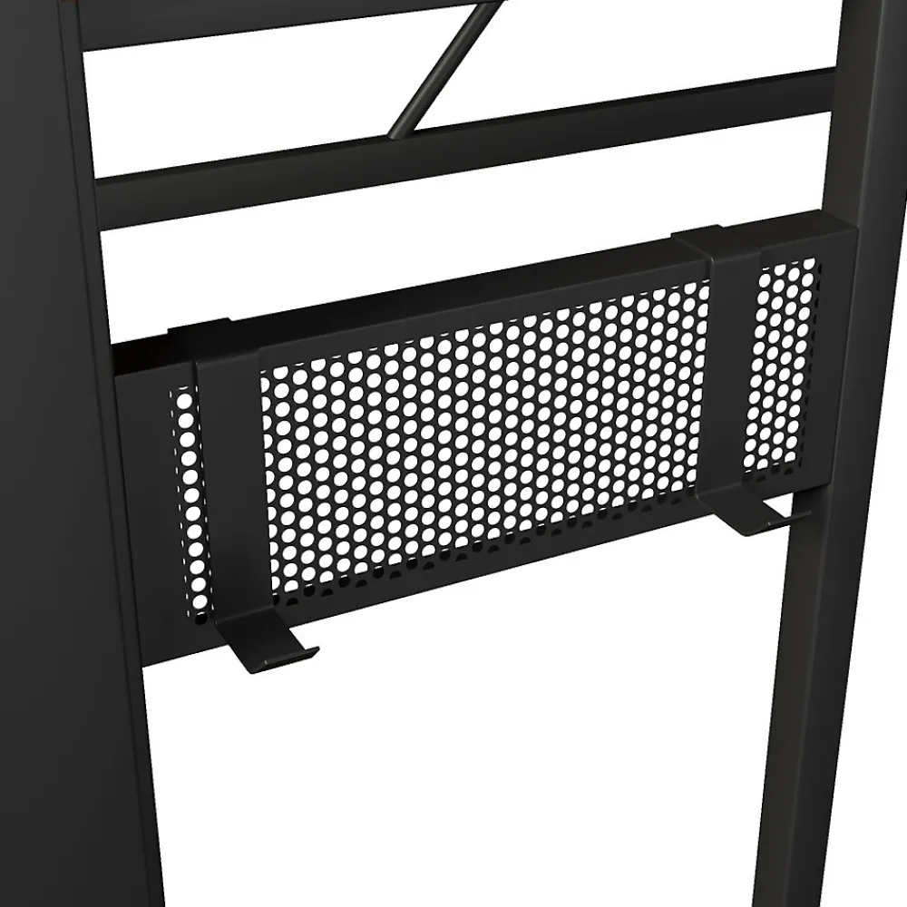 Okwish Lit Mezzanine 90x200 cm - Bureau Intégré, Éclairage LED Réglable et Panneau Perforé - USB, Type-C et 2 Prises - Métal + MDF - Noir* Lit Mezzanine