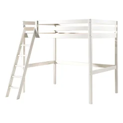 Lit Mezzanine 140x200 Sommier Inclus Vipack Pino - Blanc>Petits-Meubles Best