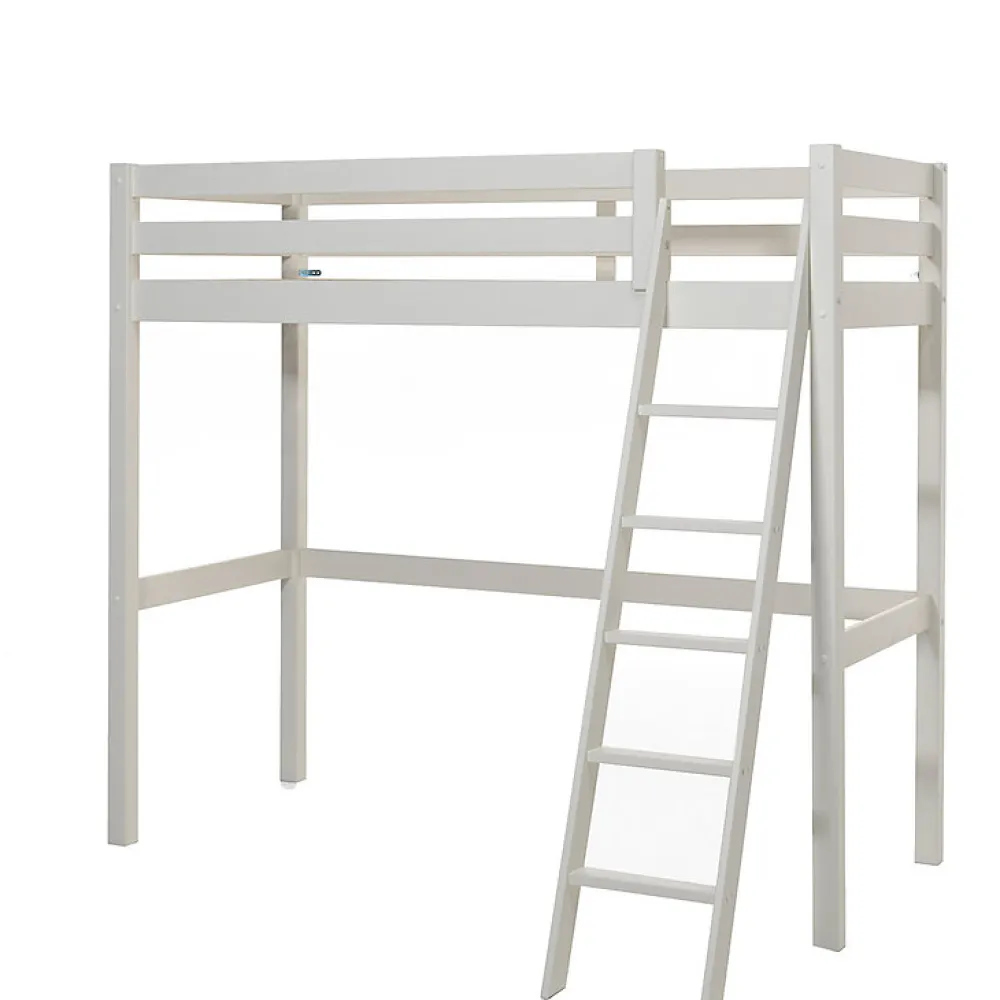 Lit Mezzanine 90x200 Sommier Inclus Vipack Pino - Blanc>Petits-Meubles New