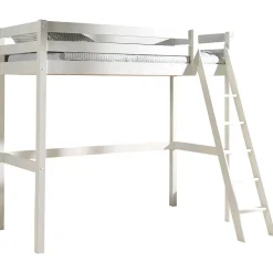 Lit Mezzanine 90x200 Sommier Inclus Vipack Pino - Blanc><noscript><img width=