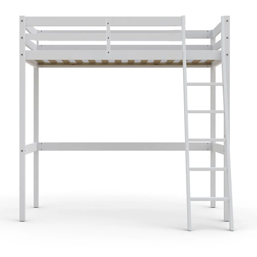 Lit Mezzanine 90x190cm blanc SALA avec incl. Sommier et échelle>Bb Loisir Best