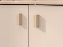 Vente-unique Lit mi-hauteur 90 x 190/200 cm avec rangements - Beige et naturel - LUNOBI* Lit Avec Rangement