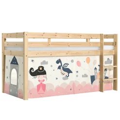 Lit Mi-Hauteur 90x200 sommier inclus housse Fairy Vipack Pino Bois>Petits-Meubles Best