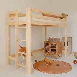 Petits-Meubles Lit mi-hauteur 90x190 sommier inclus Anaëlle Bois*Enfant Lit Enfant