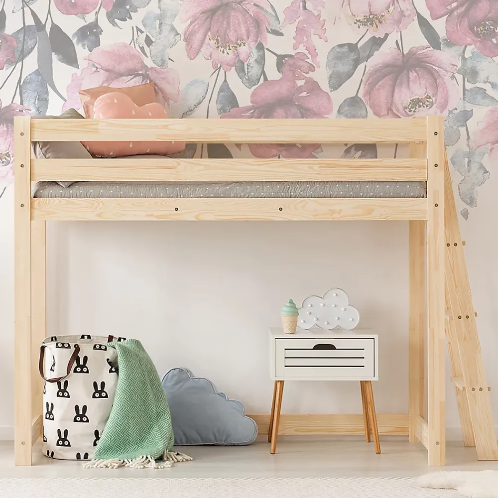 Petits-Meubles Lit mi-hauteur 90x190 sommier inclus Mark Bois*Enfant Lit Enfant
