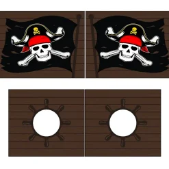 Petits-Meubles Lit Mi-Hauteur 90x200 sommier inclus housse Pirate Vipack Pino Bois*Enfant Lit Enfant