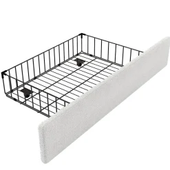 Blackcolors Lit Plat 90x200cm Laine Mouton Forme Lapin Blanc* Lit Avec Rangement