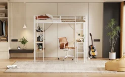 Lit Plat 160x200cm, Rembourré, LED Ambiant, USB, Grande Capacité de Rangement, Gris><noscript><img width=
