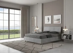 Lit rangement béton Demas 140x200 avec tête de lit inclinée>Ityhome Online