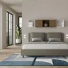 Ityhome Lit rembourré en simili cuir Antea cappuccino sans sommier 180x190* Lit Coffre
